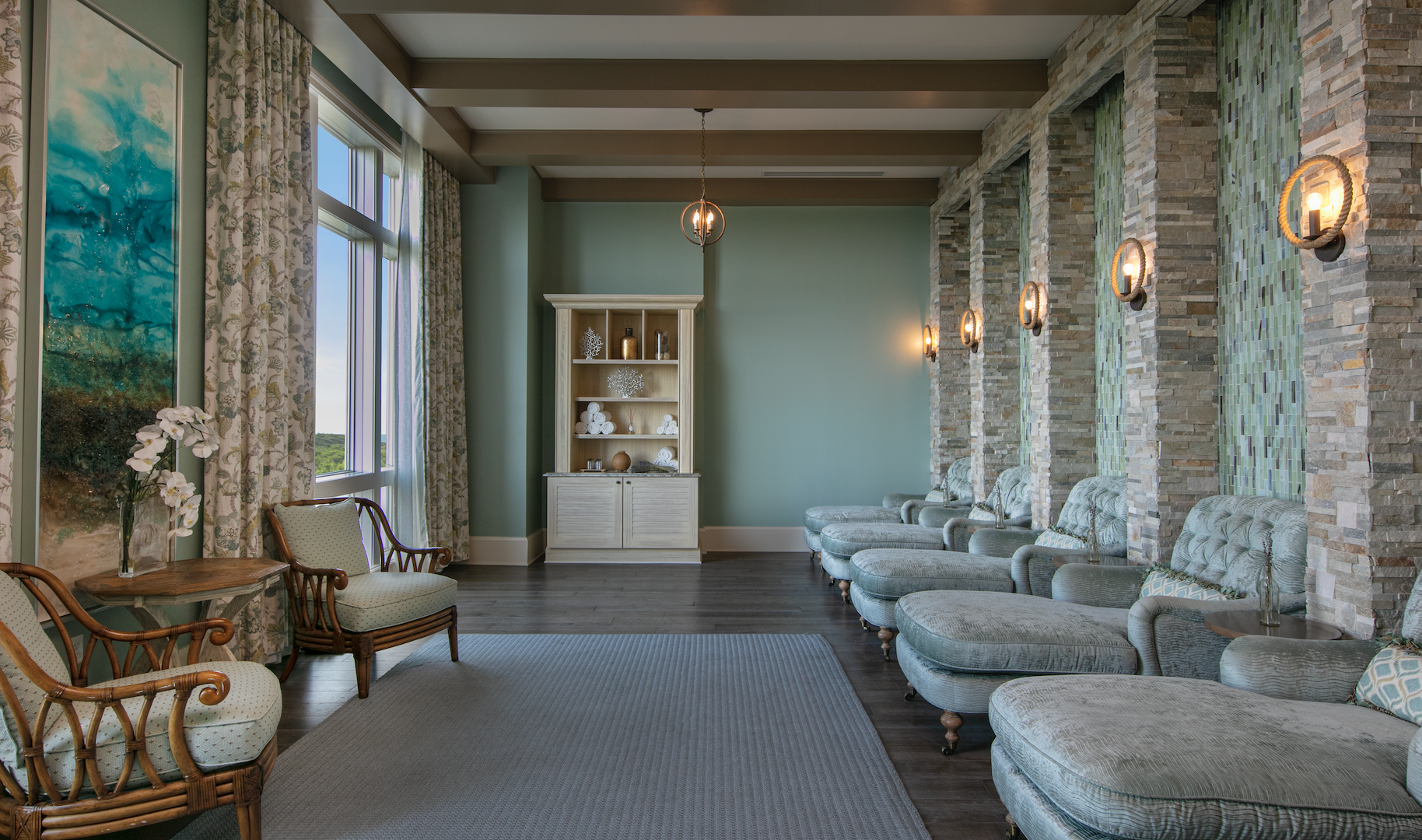 Interior of spa