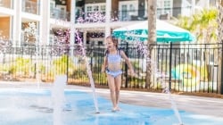 Child playing in water